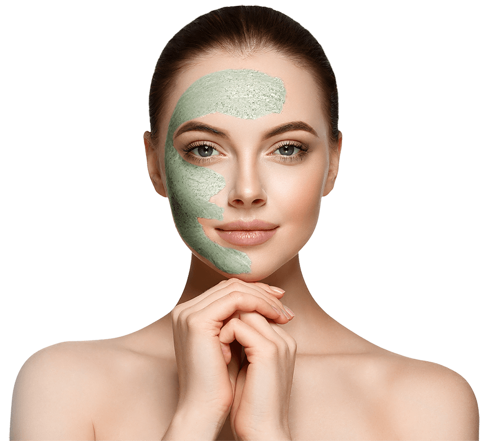A woman wearing a spa face mask, indulging in a rejuvenating self-care routine
